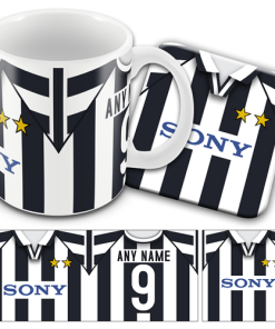 Juventus Home Shirt 1996 Retro Kit Personalised Mug and Coaster Set