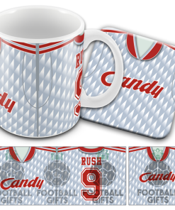 Liverpool Away 1990 Retro Kit Mug and Coaster Set