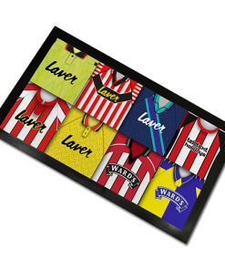 Sheff Utd Classic Shirts Retro Home & Away Shirts Kit Montage Bar Runner