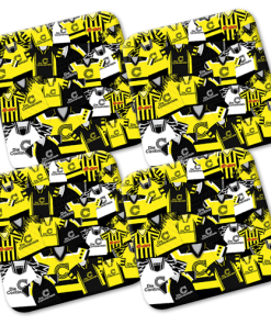 Dortmund Retro Shirts Classic Kits Mash Coasters Pack Of 4