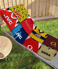 Arsenal Classic Kits Montage Retro Shirt Beach Towel