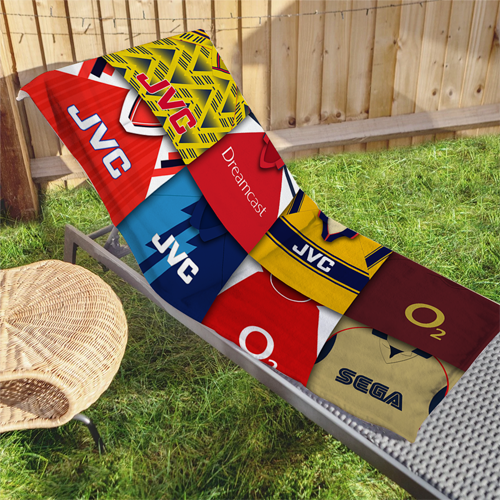 Arsenal Classic Kits Montage Retro Shirt Beach Towel