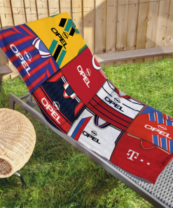 Bayern Munich Classic Kits Montage Retro Shirt Beach Towel
