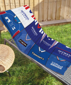 Rangers Classic Kits Montage Retro Shirt Beach Towel