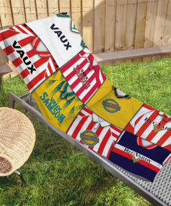 Sunderland Classic Kits Montage Retro Shirt Beach Towel