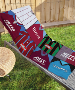 Aston Villa Classic Kits Montage Retro Shirt Beach Towel