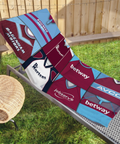 West Ham Classic Kits Montage Retro Shirt Beach Towel