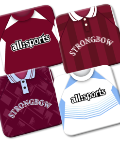 Hearts Retro Shirt Kits Coasters Pack Of 4 Classic Kits