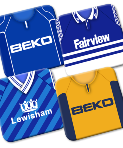 Millwall Retro Shirt Kits Coasters Pack Of 4 Classic Kits