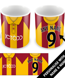 Bradford Retro Shirt Home 1999 Personalised Classic Kits Mug