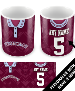 Hearts Retro Shirt Home 1993 Personalised Classic Kits Mug
