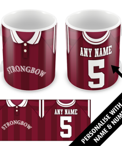 Hearts Retro Shirt Home 1995 Personalised Classic Kits Mug