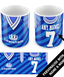 Millwall Retro Shirt Home 1987 Personalised Classic Kits Mug