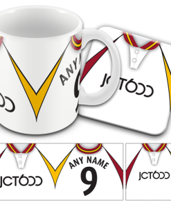 Bradford Retro Shirt Kit Away 1999 Personalised Mug and Coaster Set