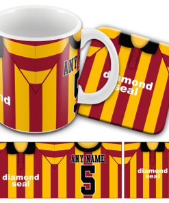 Bradford Retro Shirt Kit Home 1995 Personalised Mug and Coaster Set