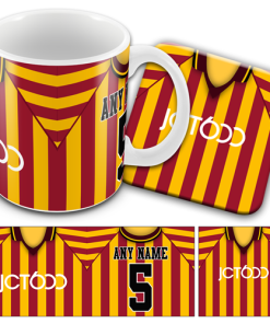 Bradford Retro Shirt Kit Home 1998 Personalised Mug and Coaster Set