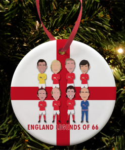 England Legends 1966 Christmas Tree Decoration Bauble Vector Heroes
