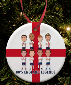England Legends 2000s Christmas Tree Decoration Bauble Vector Heroes