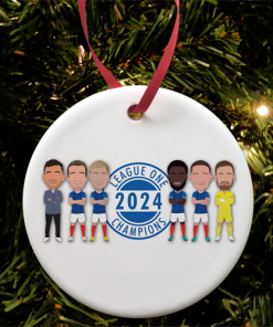Portsmouth Champions 2024 Christmas Tree Decoration Vector Heroes