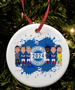 Portsmouth Champions 2024 Splash Christmas Tree Decoration Vector Heroes