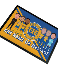 Mansfield Promoted 2024 Personalised Door Floor Mat Vector Heroes Add Any Text