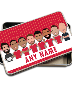 Liverpool Personalised Pencil Tin Case Vector Heroes 2024-25