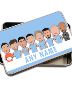 Man City 2024-25 Personalised Pencil Tin Case Vector Heroes