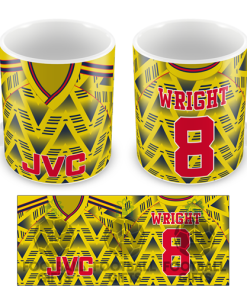 Arsenal Wright 8 Retro Away 1991 Shirt Mug Classic Kits