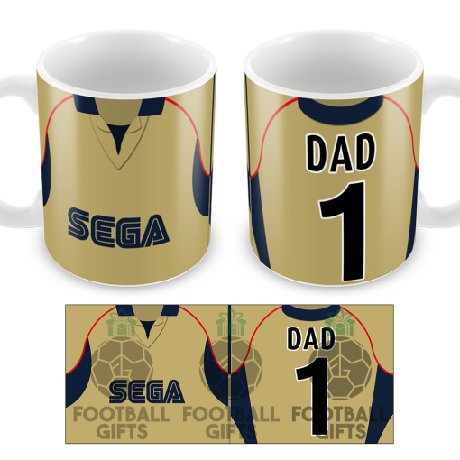 No.1 Dad Arsenal Retro Away 2001 Shirt Mug Fathers Day Classic Kits