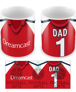 No.1 Dad Arsenal Retro Home 2000 Shirt Mug Fathers Day Classic Kits