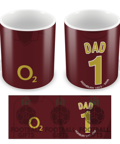 No.1 Dad Arsenal Retro Home 2006 Shirt Mug Fathers Day Classic Kits