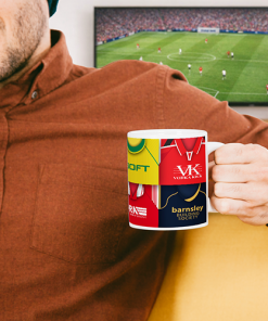 Alternative view of Barnsley Retro Shirt Montage Mug
