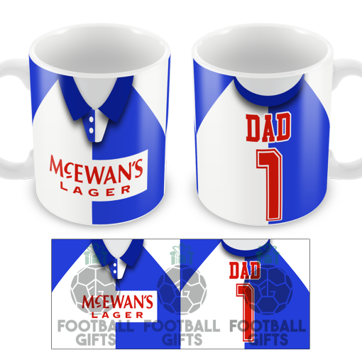 No.1 Dad Blackburn Retro Home 1995 Shirt Mug Fathers Day Classic Kits