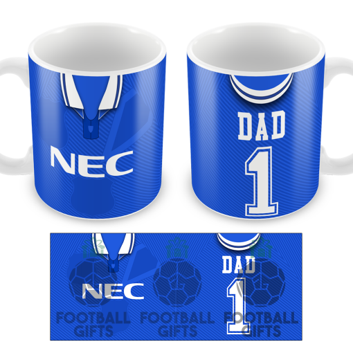 No.1 Dad Everton Retro Home 1994 Shirt Mug Fathers Day Classic Kits
