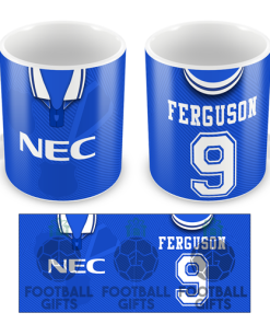 Everton Ferguson 9 Retro Home 1994 Shirt Mug Classic Kits