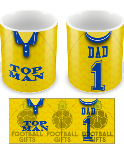 No.1 Dad Leeds Utd Retro Away 1989 Shirt Mug Fathers Day Classic Kits