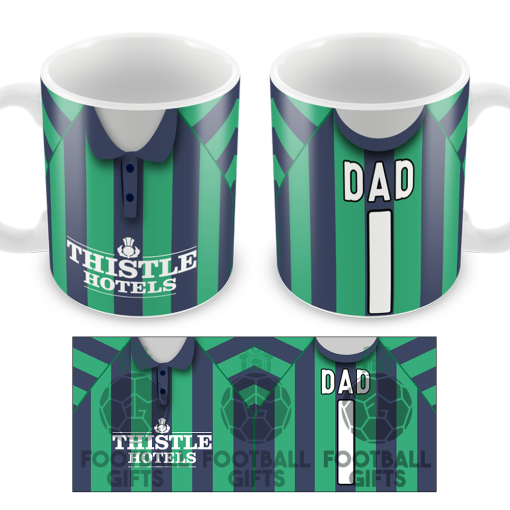 No.1 Dad Leeds Utd Retro Away 1994 Shirt Mug Fathers Day Classic Kits