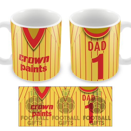No.1 Dad Liverpool Retro Away 1982 Shirt Mug Fathers Day Classic Kits