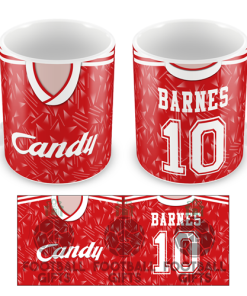 Liverpool Barnes 10 Retro Home 1989 Shirt Mug Classic Kits