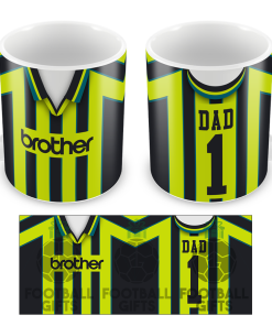 No.1 Dad Man City Retro Away 1999 Shirt Mug Fathers Day Classic Kits
