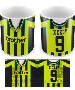 Man City Dickov 9 Retro Away 1999 Shirt Mug Classic Kits