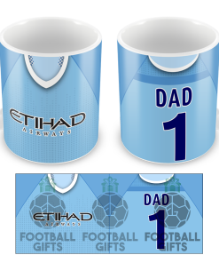 No.1 Dad Man City Retro Home 2012 Shirt Mug Fathers Day Classic Kits