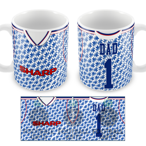 No.1 Dad Man Utd Retro Away 1992 Shirt Mug Fathers Day Classic Kits