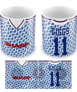 Man Utd Giggs 11 Retro Away 1992 Shirt Mug Classic Kits