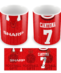 Man Utd Cantona 7 Retro Home 1992 Shirt Mug Classic Kits