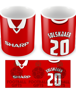 Man Utd Solskaer 20 Retro Home 1999 Shirt Mug Classic Kits