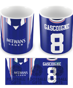 Rangers Gascoigne 8 Retro Home 1996 Shirt Mug Classic Kits