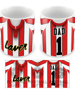 No.1 Dad Sheffield Utd Retro Home 1992 Shirt Mug Fathers Day Classic Kits