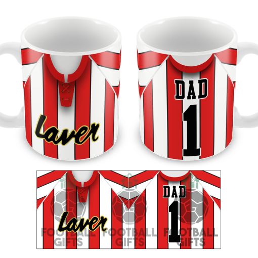 No.1 Dad Sheffield Utd Retro Home 1992 Shirt Mug Fathers Day Classic Kits