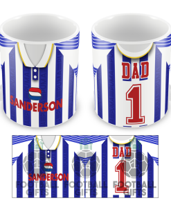 No.1 Dad Sheffield Wednesday Retro Home 1993 Shirt Mug Fathers Day Classic Kits